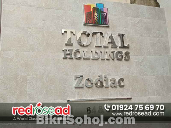 3D SS Letter or SS Top Letter Signage price in Bangladesh